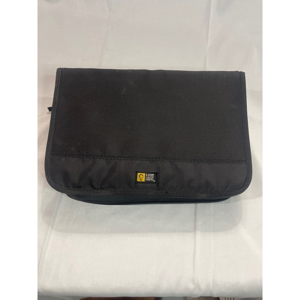 Case Logic Black Nylon CD DVD Media Storage Binder Zippered Disc Case Organizer